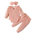 thumbnail image 3 of Xinhuaya Infant Baby Girl Romper Pants Headband Clothes Outfit Set 0-18 Months, 3 of 11