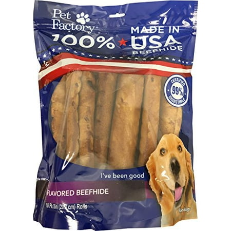 Pet Factory Rawhide - Pet Factory 78264 Beefhide | Dog Chews, 99% Digestive, Rawhides to Keep Dogs B..