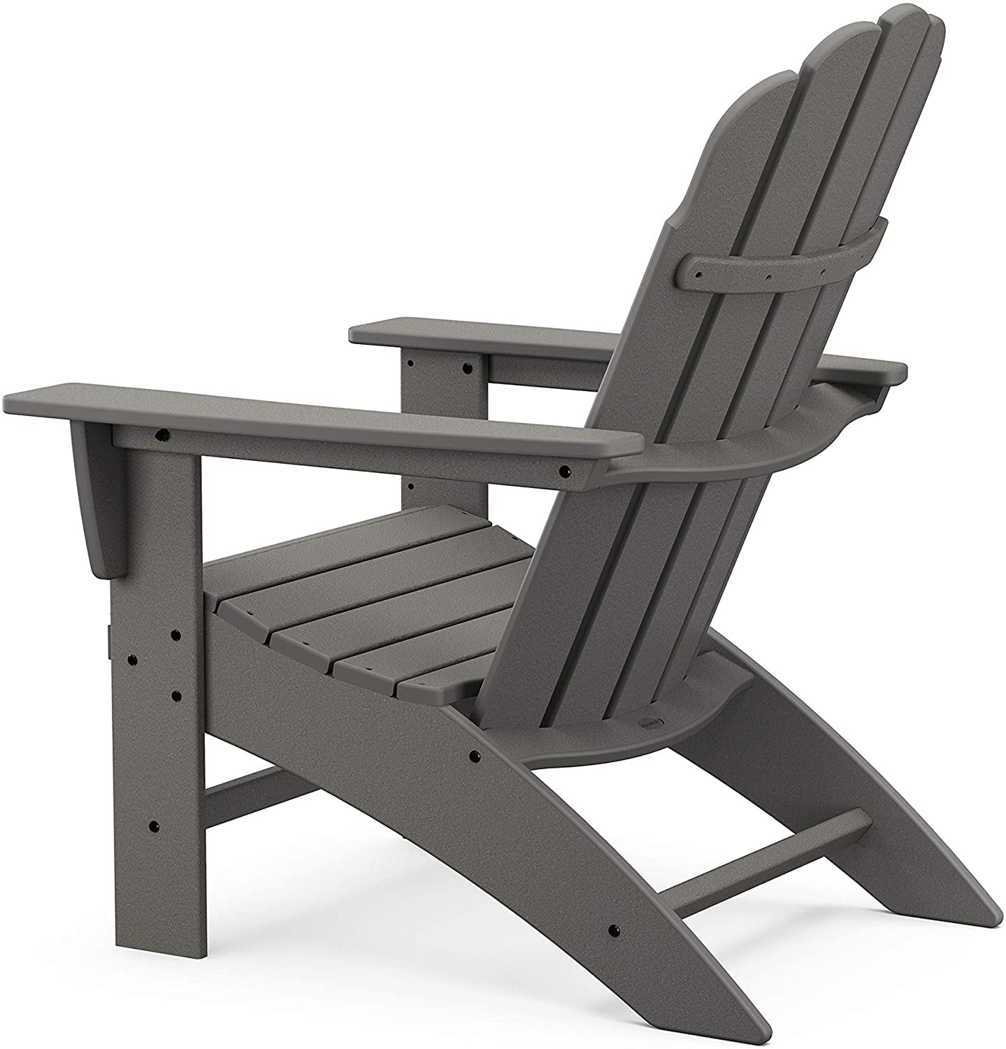 POLYWOOD Vineyard Curveback Outdoor Adirondack Chair in Slate Grey