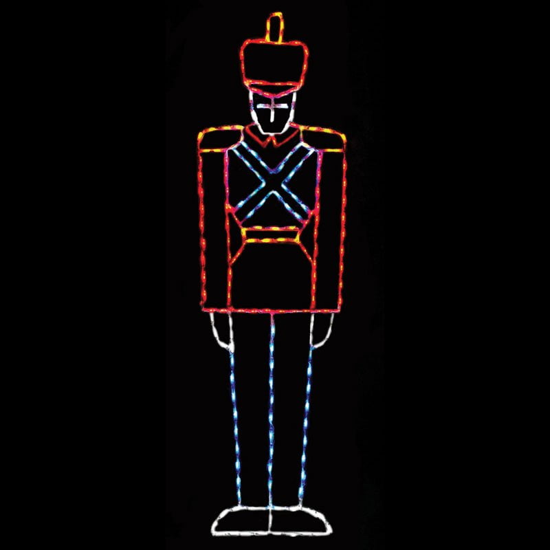 87 in. Outdoor LED Large Toy Soldier Display 200 Bulbs