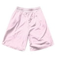 thumbnail image 4 of Odeerbi Kids Boys Girls Summer Outfits Set Cartoon Print Pajamas Cute Loungewear Children Casual Short Sleeve Tops Shorts with Drawstring Print Homewear Sports Two-piece Set Pink-3, 4 of 6