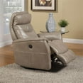 thumbnail image 5 of Pemberly Row Polyester / PU Power Swivel Glider Recliner in Linen Brown, 5 of 6