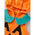 thumbnail image 6 of Liacowi Baby Boys Girls Halloween Costume Infant Halloween Romper Hoodies Long Sleeve Pumpkin Print Bodysuit 3 6 12 18 24 Months Newborn Fall Onesie, 6 of 9