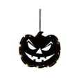 thumbnail image 2 of romoty Halloween Lighted Hanging Ornament, 7.7 in Pumpkin Jack-o'-Lantern Acrylic LED Window Lamp with Warm Fairy Lights for Spooky Porch Door Wall Party Decor Accent, 2 of 6