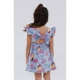 thumbnail image 4 of Disney Princess Belle Floral Toddler Girls Chambray Skater Dress Toddler to Big Kid, 4 of 5
