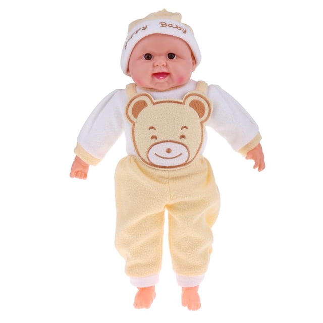 20 '' (52cm) Muñeca recién nacida de vinilo Reborn Boy Doll de simulación - Ropa amarilla