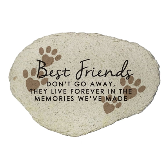 Giftsforyounow Personalized Best Friends Dog Memorial Garden Stone Flat Pet Loss Sympathy Gift