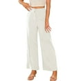 thumbnail image 5 of TRUBKH Corduroy Pants Women Wide Leg Sweat Pants Dressy Pants for Women Womens Sweater Pants Womens Fall Pants Baggy Pants Cargo Jeans Beige L, 5 of 6