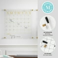 thumbnail image 4 of Martha Stewart Grayson Acrylic Wall Calendar and Notes Board Set with Dry Erase Marker and Mounting Hardware, Clear with Gold Print, 4 of 13
