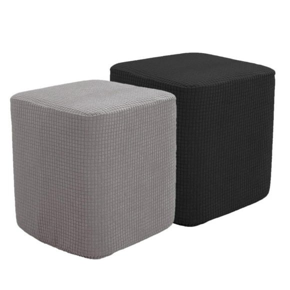Funda otomana de de 2 piezas, funda decorativa para reposapiés