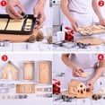 thumbnail image 4 of JM Kit de casa de pan de jengibre de Navidad, 10 piezas Cortadores de galletas de acero inoxidable 3D para Halloween Fiesta de Acción de Gracias Casa de pan de jengibre Casa de pan de jengibre Kit de bricolaje Herramienta para hornear brillar  Electrónica, 4 of 5