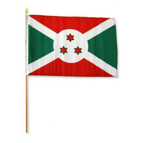 Burundi 12" x 18" Mounted Flag