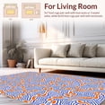 thumbnail image 2 of ODIKA 2'x3' Machine Washable Non-Slip Area Rug, Artistic Interlocking with Vibrant Color Contrast High Traffic Rug with Pad, Orange, 352434, 2 of 8