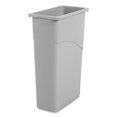 thumbnail image 3 of Boardwalk Slim Waste Container 23 gal Plastic Gray 1868188, 3 of 7