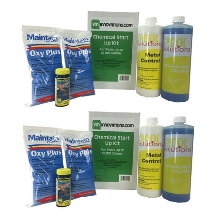 Start Playing Pack - Swimming Pool Spring Startup Chemical Opening Kit for Up To 20K Gallons (2 Pack)