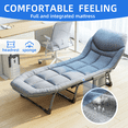thumbnail image 3 of BSISHL Camping Cot with Mattress, No Assembly Required Heavy Duty Folding Camping Cot for Adults, 550 Lbs Capacity Adjustable Portable Sleeping Bed for Indoor, Outdoor & Patio Use, 3 of 8