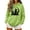 Green, variant on Staron Halloween Hoodies for Women Witch Pumpkin Moon Gothic Print Pullover Tops Long Sleeve Crewneck Casual Sweatshirt Tops, Army Green M