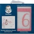 thumbnail image 5 of Gerber Baby Girl Milestone Blanket & Frame Set, 2-Piece, White Safari, 5 of 7