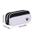 PSVFUJZ Large Capacity Multi Compartment Pencil Pouch Polyester Canvas ...