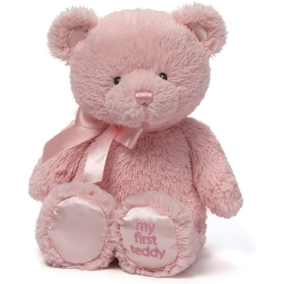 Baby GUND My First Teddy Bear, Ultra Soft Animal Plush Toy for Babies and Newborns, Pink, 10”