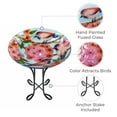 thumbnail image 3 of Teamson Home 17.8" Outdoor Handpainted Birds & Flowers Glass Birdbath, Multicolor, 3 of 5