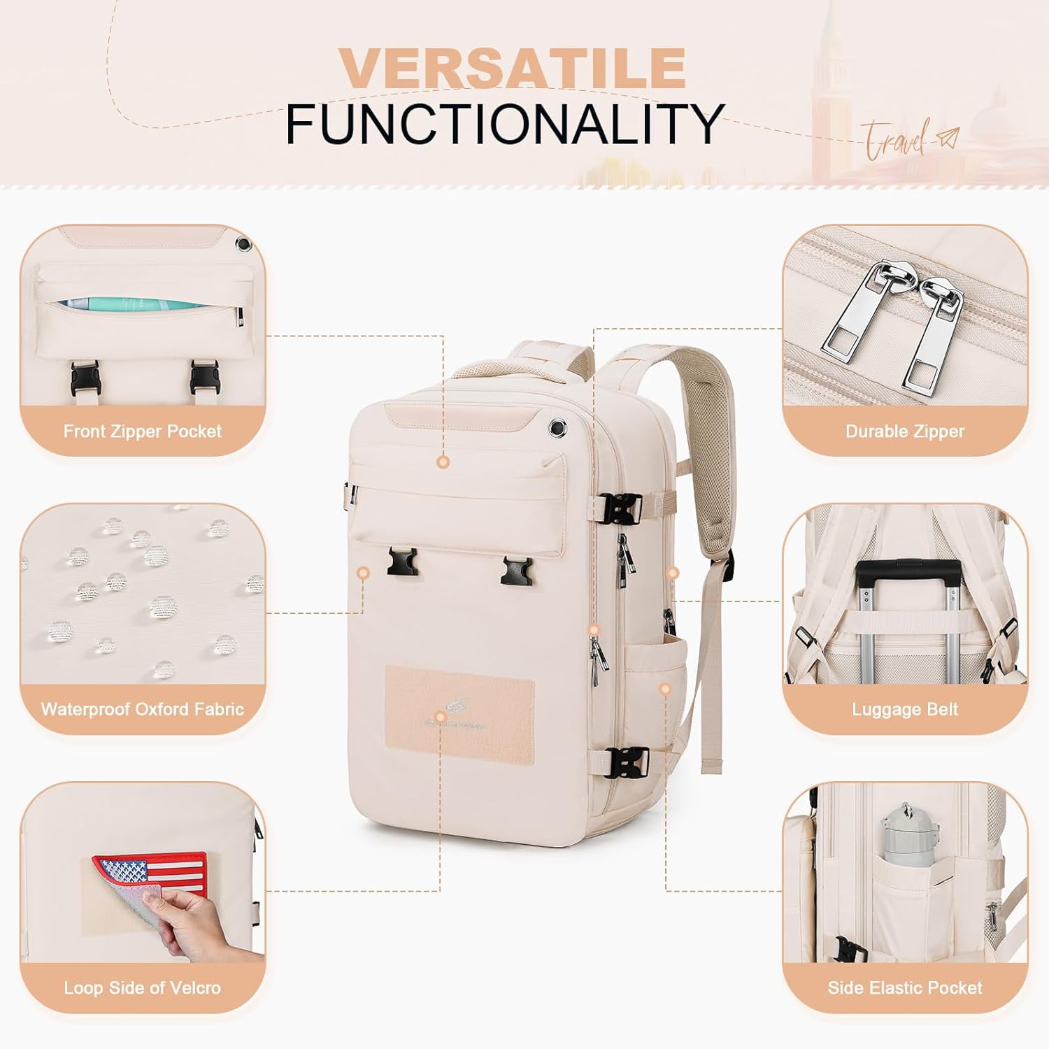Maelstrom Travel Backpack for Women Men,25L /35L Laptop Backpack
