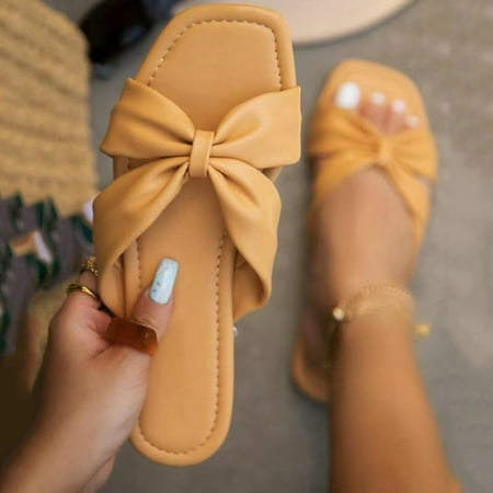 

AXXD Sandals Women Summer Comfortable Beaches Shoes Sandals Roman Casual Slippers(8.5 Khaki)