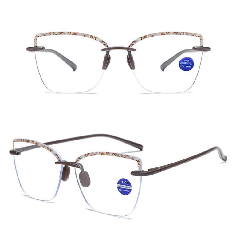 4 Pairs of Square Oversized Rimless Lightweight Reading  display picture 2