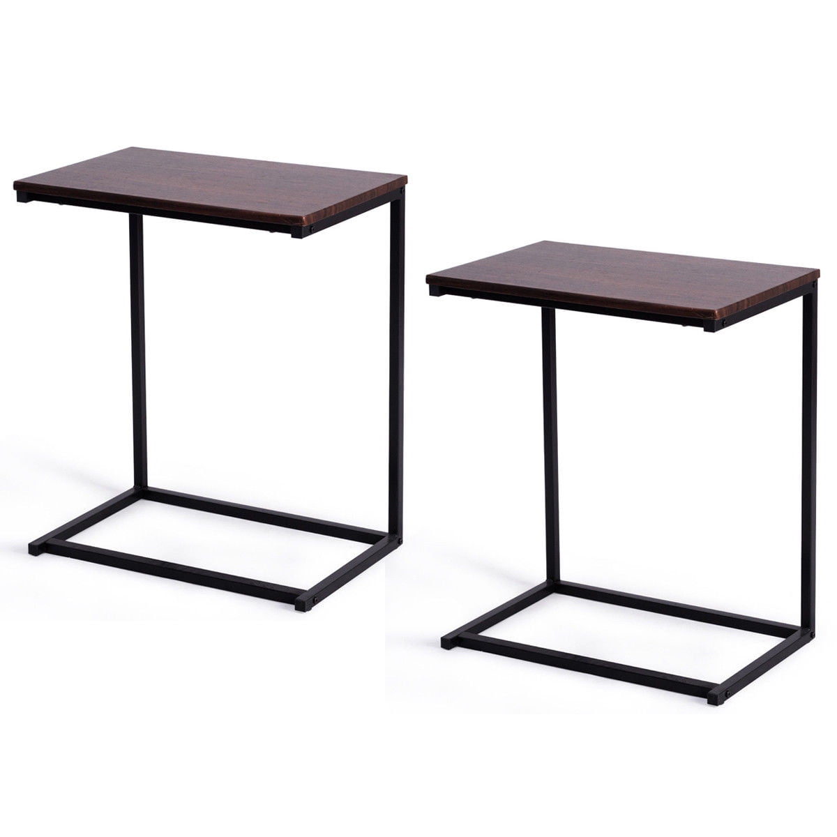 Gymax 2PCS 26 Laptop Holder Sofa Side End Table C Table Home Office Furniture