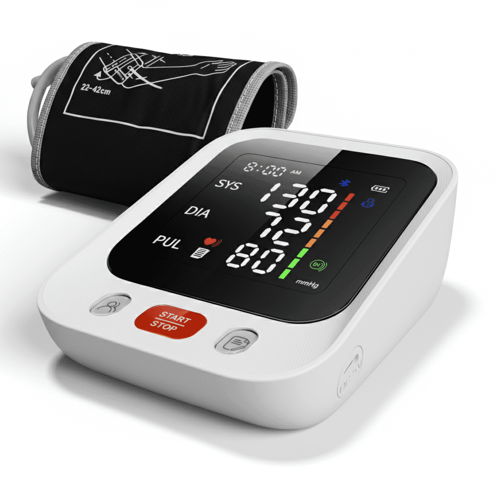 Welliios Sense RX9 Upper Arm Blood Pressure Monitor – Clinically Accurate, Large Cuff, Large Backlit Display, 2 Users, Memory Storage