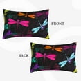 thumbnail image 4 of Bingfone Colorful Dragonflies Standard Size Pillowcase, Long Staple Pure Cotton Envelope Closure Pillow Cover,20"X30", 4 of 9