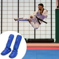 thumbnail image 2 of MMA Shin Guards, Leg , Karate Boxing Protective Gear , Pads for Adults Training Blue XL, 2 of 7
