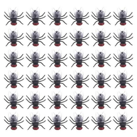 Toyandona 120Pcs Fake Flies Plastic Bugs with Lifelike Design for April Fools and Party Fun