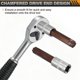 thumbnail image 5 of Uxcell Triple Square Spline Bit Socket 1/2" Drive M5, tamaño métrico, acero S2, cabeza de 12 puntos, adaptador de socket de acero CR-V para reparación de tuercas y tornillos., 5 of 7