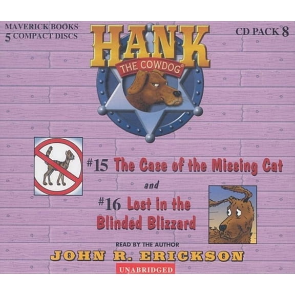Hank the Cowdog Audio Packs Hank the Cowdog CD Pack #8: The Case of the Missing Cat/Lost in the Blinded Blizzard, Book 08, (Audiobook)