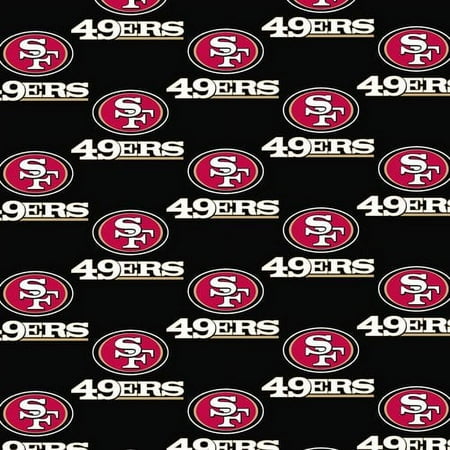 NFL San Francisco 49ERS Cotton Fabric, per Yard