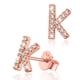 thumbnail image 1 of Silvora Shiny Letter Initial Stud Pendientes para mujer Pendientes de plata esterlina con Circonita cúbica Cumpleaños Navidad Joyería Regalos, K, 1 of 8