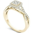 thumbnail image 2 of 1/2 Carat T.W. Diamond Criss-Cross Shank Halo 10kt Yellow Gold Engagement Ring, 2 of 5