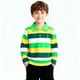 thumbnail image 1 of Blusa y camisa de manga larga con cuello vuelto para niños, blusa deportiva recreativa con estampado de rayas de verano para niños, blusa de manga larga con cuello vuelto para niños, parte superior de, 1 of 6