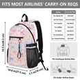 thumbnail image 3 of JIALIOU 14" Laptop Backpack Waterproof Airline Approved Stylish Casual Daypack for Travel Business College Work, Differently Cartoon Bow, 3 of 8