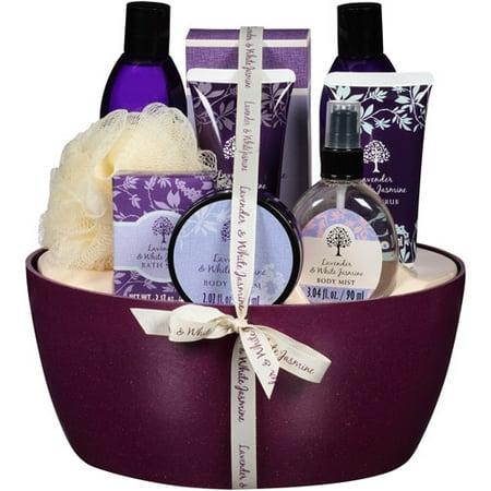 Lavender & White Jasmine Bath Gift Set, 9 pc