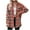 Brick Red, variant on Womens Plaid Shirts Oversized Lightweight Buffalo Plaid Button Down Shirt Blouse Tops (Red, XXL)