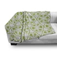 thumbnail image 3 of Geometrical Soft Flannel Fleece Throw Blanket, Simple Polygonal Pattern with Hexagons and Different Shapes Repetitive, Cozy Plush for Indoor and Outdoor Use, 70" x 90", Pearl Lime Green, by Ambesonne, 3 of 6