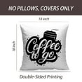 thumbnail image 2 of LALILO Throw Pillow Covers Coffee Go Lettering With Cup Modern Cushion Cover 18" x 18", 2 Pack, 2 of 6