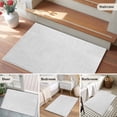 thumbnail image 6 of Entrance Runner Rug 2'x3', White Burlap Texture Non-slip Doormat for Indoor Outdoor Entrance, Farmhouse Vintage White Washable Throw Floor Mat for Front Door/Living Room/Bedroom/Bathroom/Kitchen, 6 of 9