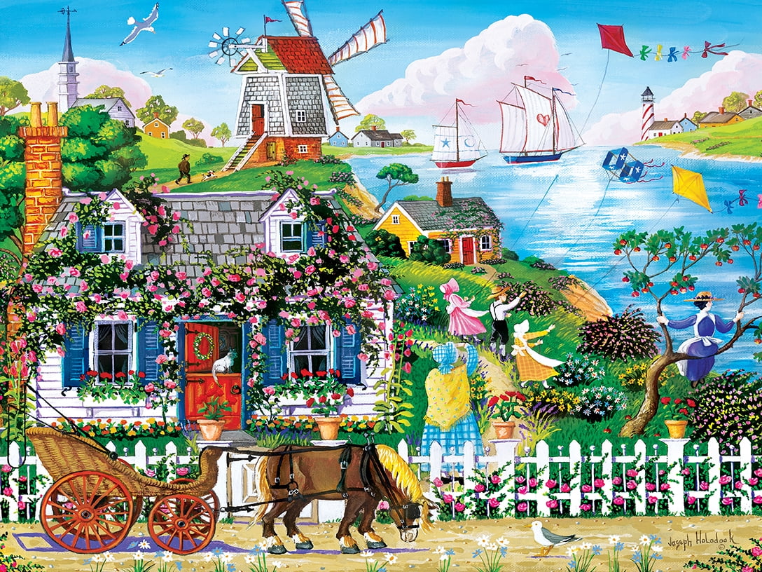 Homegrown - Rambling Rose Cottage 750 Piece Puzzle