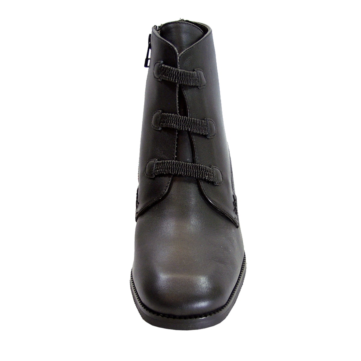 PEERAGE Selma Women's Wide Width Leather Dress Ankle Boots BLACK 10.5