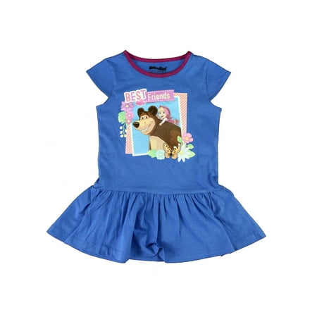 UPC: 0195466007554 | Masha and The Bear Short Sleeve Best Friends Graphic Dress