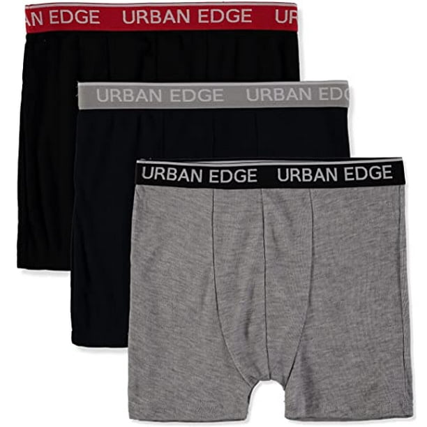 3 Pack Urban Edge Hommes Sous-Vêtements Multipack Boxer, Couleur Assortie