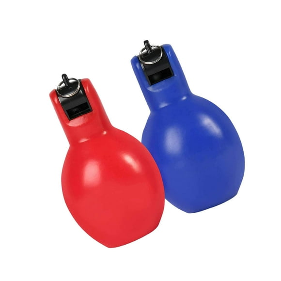 Xinxinyy Squeeze Whistle Outdoor for Coach Survival Loud Equipment Basketball Hand Whistle Coach Red and Blue